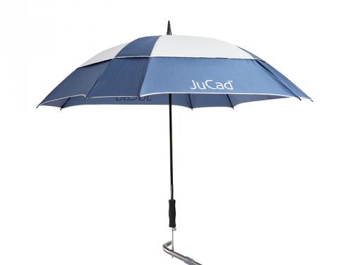 JuCad Windproof Telescopic Umbrella BLUE/SILVER