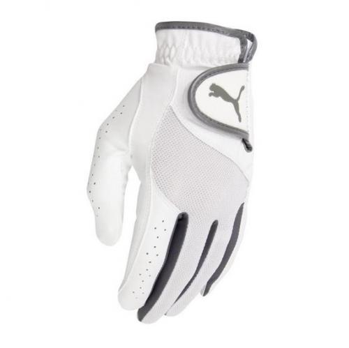 PUMA PERFORMANCE juniorsk rukavice pro levky WHITE/GREY, velikost S, M, L, XL